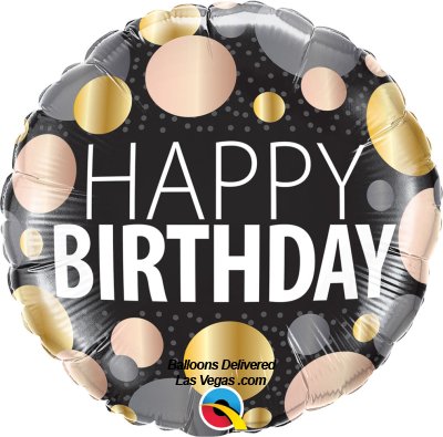 Birthday Big Metal Dots Balloon 18 inch Foil