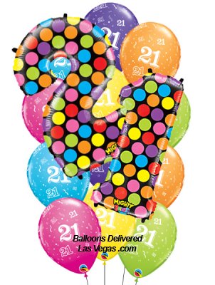 21st Birthday Number 14 Balloon Bouquet