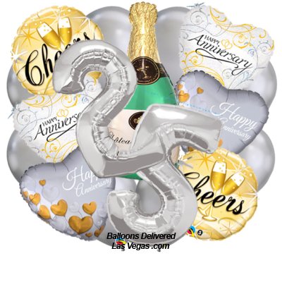 25th Anniversary Cheer Balloon Bouquet