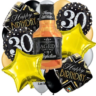 Aged to 30 Years Birthday Balloon Bouquet