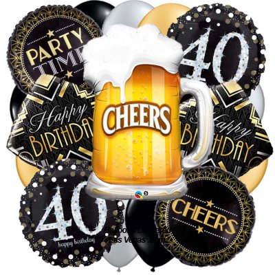 Cheers to 40 Years Birthday Balloon Bouquet