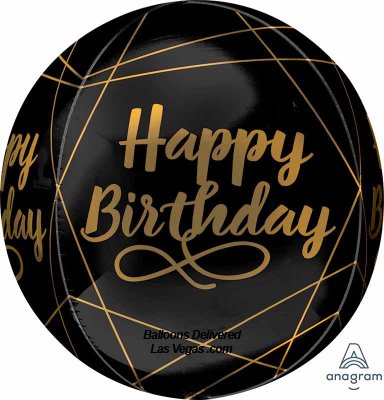ELegant Birthday Orbz Balloon 15 inch