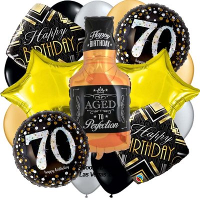 Aged to 70 Years Birthday 19 Balloon Bouquet