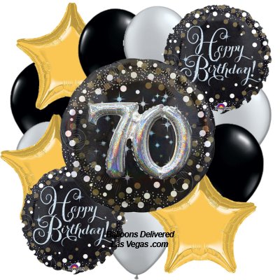 Jumbo 70 Birthday Eighteen Balloon Bouquet