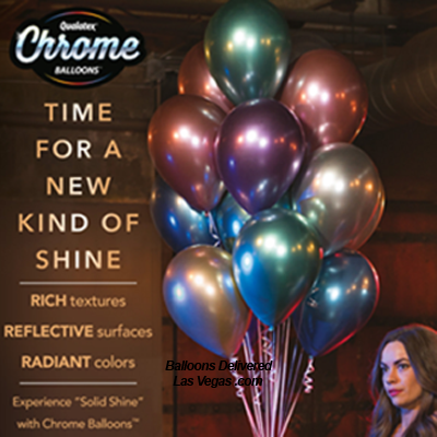 Balloon Bouquet Your Choice of Chrome Colors (13 Latex) Cascade Style