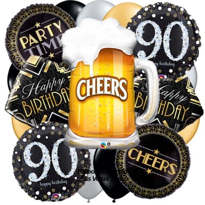 Cheers to 90 Years Birthday 19 Balloon Bouquet