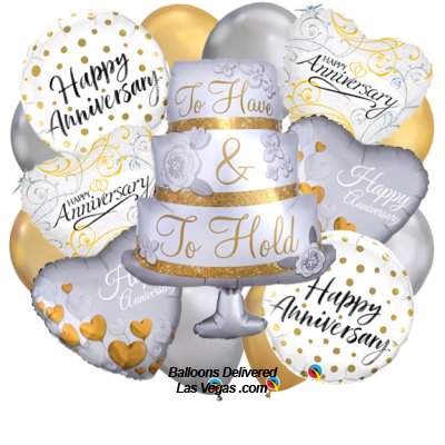 Anniversary Cake Balloon Bouquet