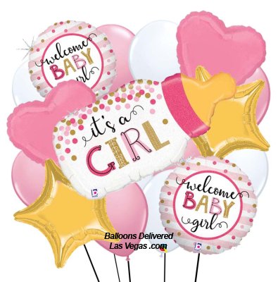 Baby Bottle Girl 19 Balloon Bouquet
