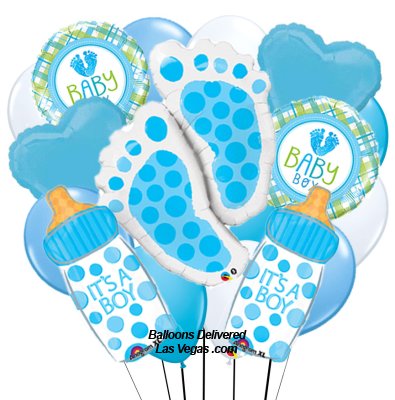 Baby Feet Boy Balloon Bouquet