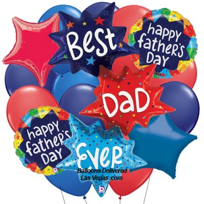 Best Dad Ever Burst 17 Balloon Bouquet