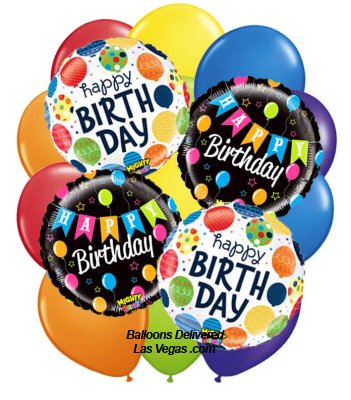 Birthday Banner 16 Balloon Bouquet