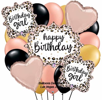 Wild Birthday Girl 17 Balloon Bouquet