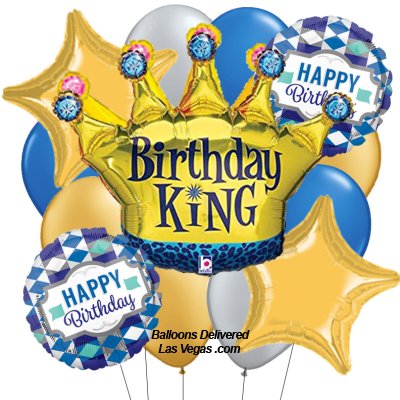 Birthday King 17 Balloon Bouquet