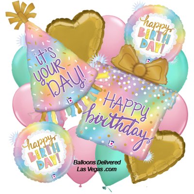 Its Your Day Birthday 16 Balloon Bouquet