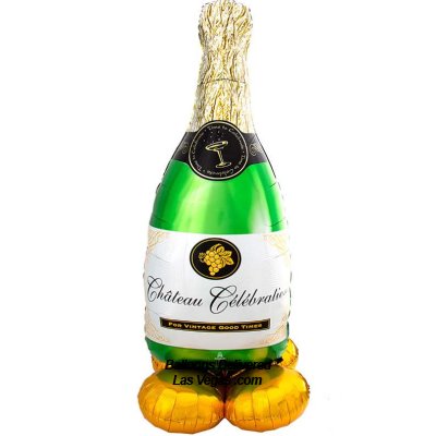 Bubble Champagne Bottle Airloonz Foil Balloon
