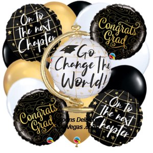 Change The World Grad Balloon Bouquet