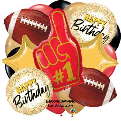 Football Fan Number 1 Birthday Balloon Bouquet