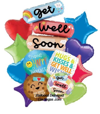 Get Well Bandages 13 Balloon Bouquet