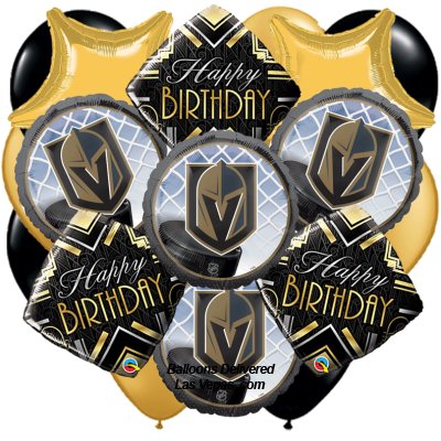 Golden Knights Birthday 19 Balloon Bouquet