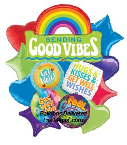 Get Well Vibes 13 Balloon Bouquet