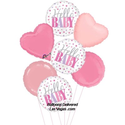 Hello Baby Girl Hospital Balloon Balloon Bouquet