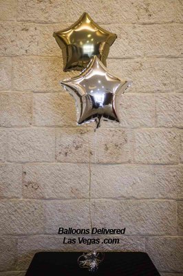 Mylar Star Bouquet Your Choice of Colors (2 Star) Cascade Star