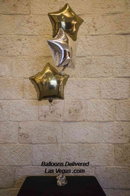 Mylar Star Bouquet Your Choice of Colors (3 Star) Cascade Star
