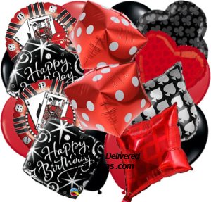 Las Vegas Birthday 22 Balloon Bouquet
