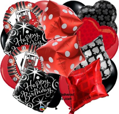 Las Vegas Birthday 22 Balloon Bouquet