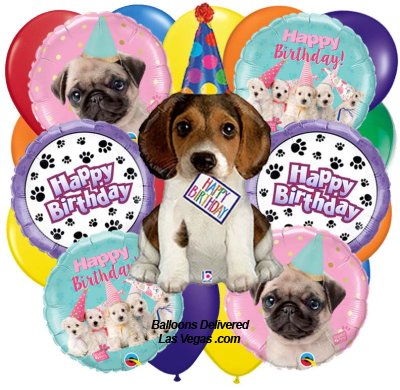 Puppies Everywhere 19 Balloon Bouquet