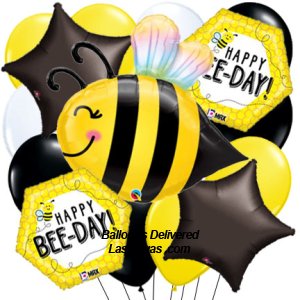 Sweet Bee Birthday 17 Balloon Bouquet