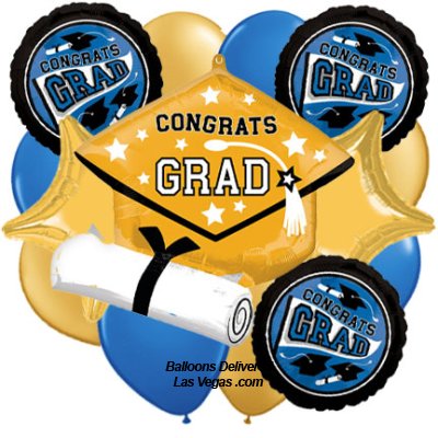 WGU Western Governors University Grad Balloon Bouquet